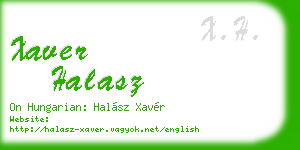 xaver halasz business card